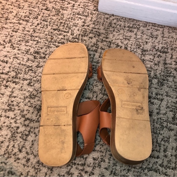 Steve Madden JDESTIND Tan Braided Strap & Adjustable Back Strap Size 5 - Picture 7 of 8